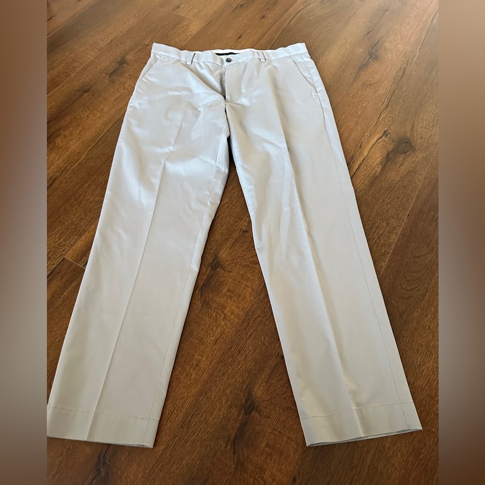 Brooks Brothers Chino Pants Mens 36x30 Beige Clark Advantage Stretch Casual
